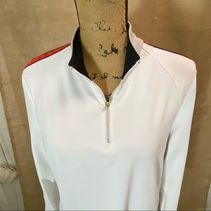 TAIL white red &black long sleeve performance top
